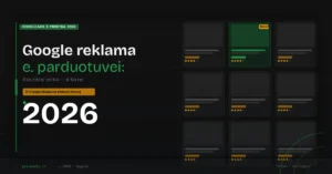 Google reklama e. parduotuvei: kas tikrai veikia 2026